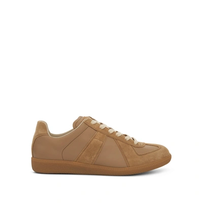 Maison Margiela Replica Leather Sneakers In T7366 Swamp