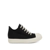 RICK OWENS LOW GREYWOLF LEATHER SNEAKERS