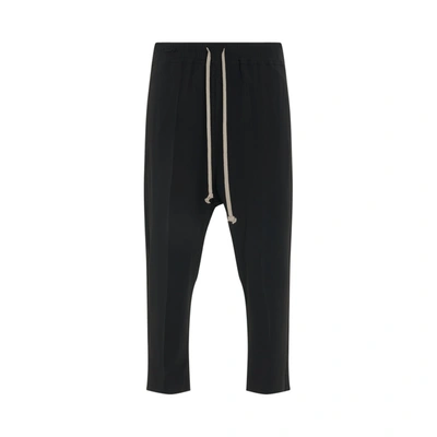 RICK OWENS WOVEN DRAWSTRING ASTAIRES CROPPED PANTS