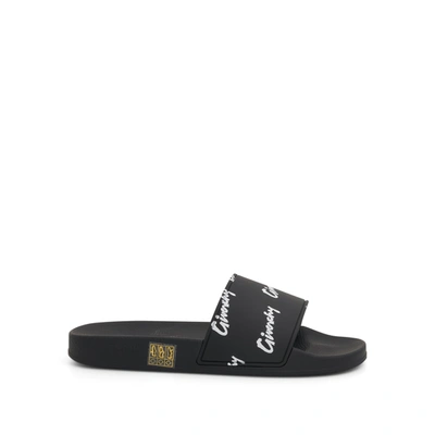 Givenchy Logo All Over Print Flat Rubber Sandals
