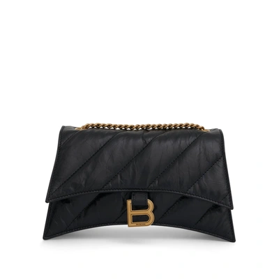 Balenciaga Women's Crush Xs Quilted Chain Bag In Black