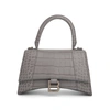 BALENCIAGA HOURGLASS SMALL CROCO EMBOSSED BAG