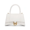 Balenciaga Hourglass Croc Embossed Leather Top Handle Bag