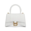 Balenciaga Xs Hourglass Croc Embossed Leather Bag