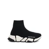 Balenciaga Speed 2.0 Logo-print Glittered Stretch-knit High-top Sneakers
