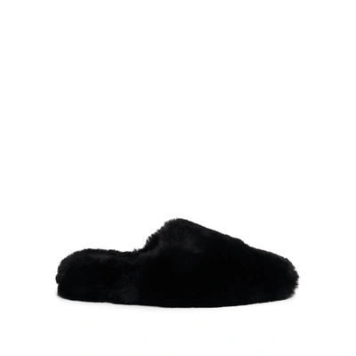 Balenciaga Teddy Faux Fur Mule In Black