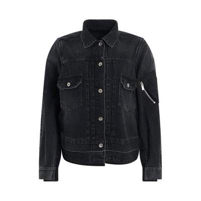 Sacai Denim & Nylon Twill Jacket