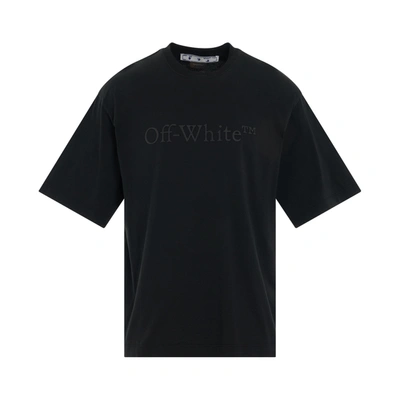 Off-white Embossed-logo Cotton T-shirt In Black