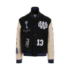 OFF-WHITE EMBROIDERED GRAPHICS LEATHER VARSITY