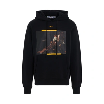 Off-white Caravaggio Arrow St. Francis Slim Fit Hoodie In Black