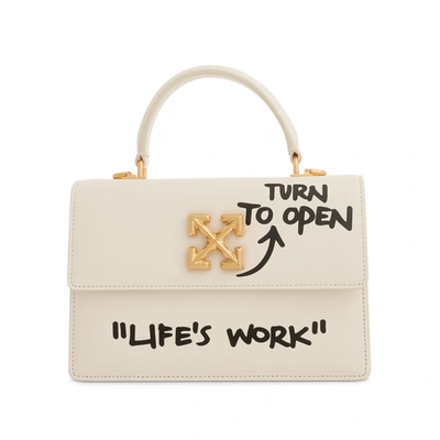 Off-white Of-white Jitney 1.4 Top Handle Quote Bag
