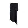 Off-white Box-pleat Asymmetric Skirt