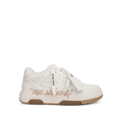 Off-white White & Beige Out Of Office 'for Walking' Sneakers In White/sand