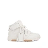 OFF-WHITE OUT OF OFFICE MID TOP LEATHER SNEAKERS