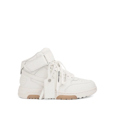 Off-white Out Of Office Mid Top Leather Sneakers In White