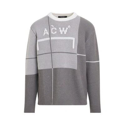 A-cold-wall* Grid Sweater In Mid Grey