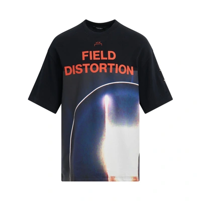 A-cold-wall* Field Distortion Print Cotton T-shirt In Black