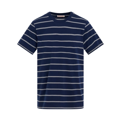 Marni 3 Pack Striped T-shirts In Blue