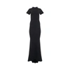 Balenciaga Embroidered Stretch-cotton Jersey Maxi Dress