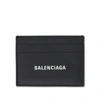 Balenciaga Cash Leather Card Holder In Black/white