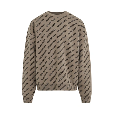 Balenciaga Knit Sweater In Brown