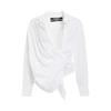 Jacquemus La Chemise Bahia Knotted Cotton Shirt