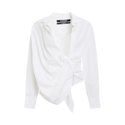 JACQUEMUS BAHIA TIED SASH SHIRT