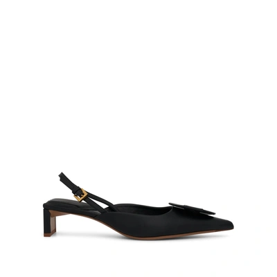 Jacquemus 45mm Les Chaussures Duelo Leather Mules In Black