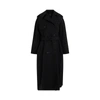 Balenciaga Hourglass Oversized Double-breasted Wool And Cotton-blend Trench Coat