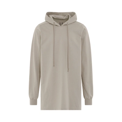Rick Owens Knit Hoodie T-shirt In Gray