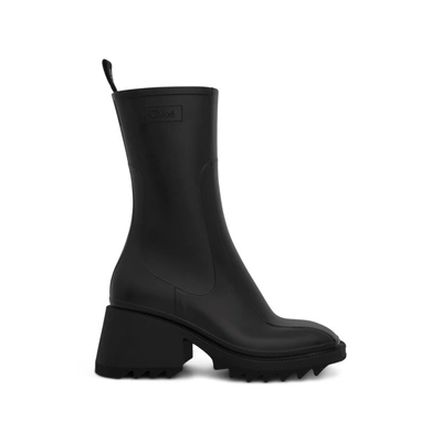 Chloé Betty Pvc Short Rain Boots In Black