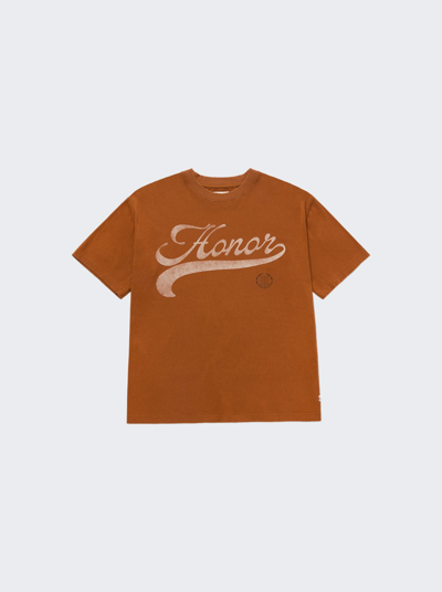 Honor The Gift Holiday Script Tee In Copper
