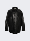 Khaite Grizzo Leather Jacket In Black