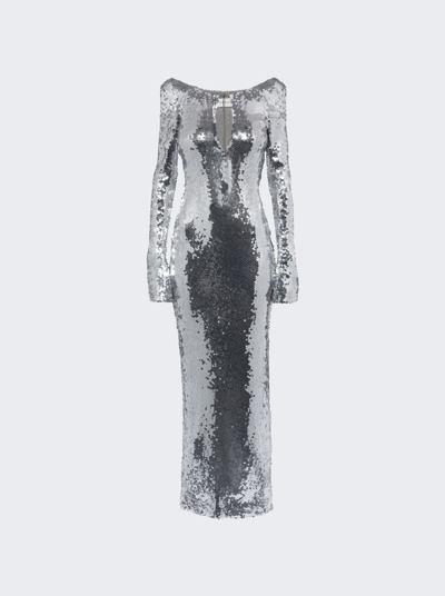16arlington Solare Sequin-embellished Dress In Chrome