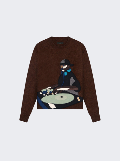 Amiri Turn Table Sweater In Brown