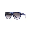Hublot Striped Grey Aviator Sunglasses With Silvor Mirror Lens