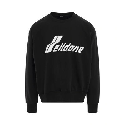 We11 Done Logo-print Drop-shoulder Sweatshirt In 黑色