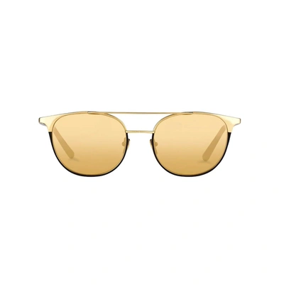 Linda Farrow Women's Yellow Gold W. Black Rim/gold Sunglasses
