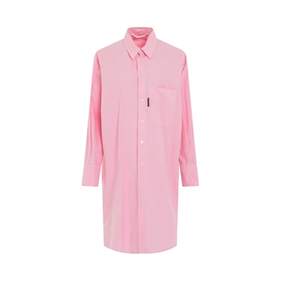 Palm Angels Overlogo Shirt Dress In Pink