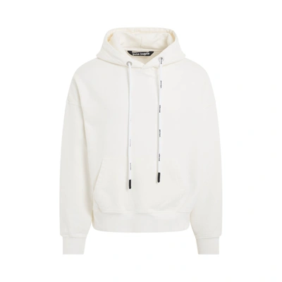Palm Angels Logo-detail Cotton Hoodie In White