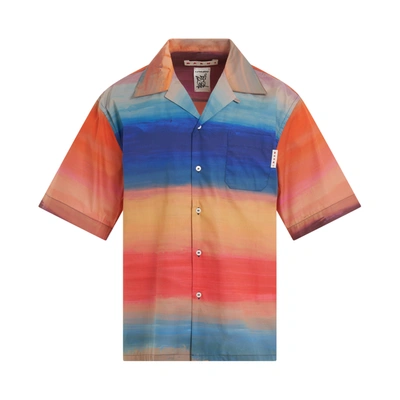 Marni Dark Side Of The Moon Bowling Shirt In Dsx99 Multicolor