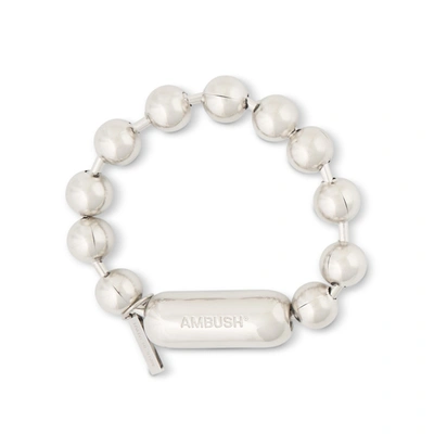 Ambush Huge Ball Chain Bracelet In White