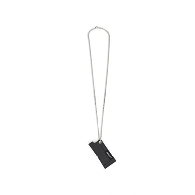Ambush Leather Lighter Case Necklace In Black