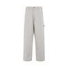 Maison Margiela Men's Cotton Denim Trousers In White