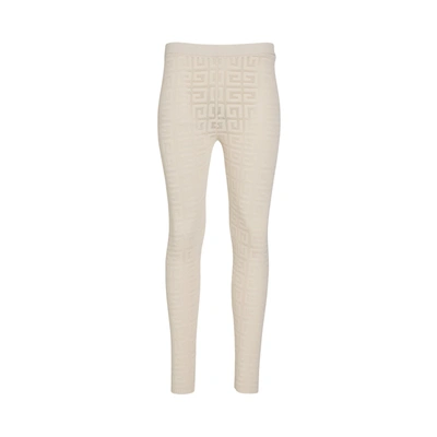 Givenchy Women's Legging Pants In 4g Jacquard In Off White