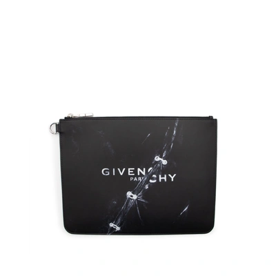 Givenchy Ring Large Zipped Pouch In Black