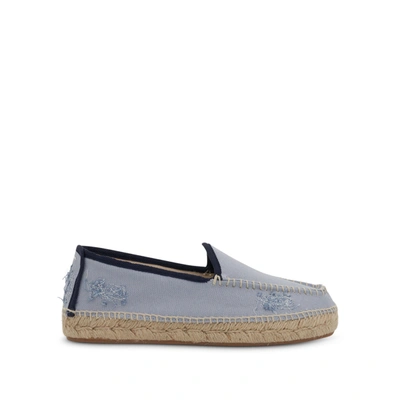 Maison Margiela Embroidered-detail Espadrilles In Blue