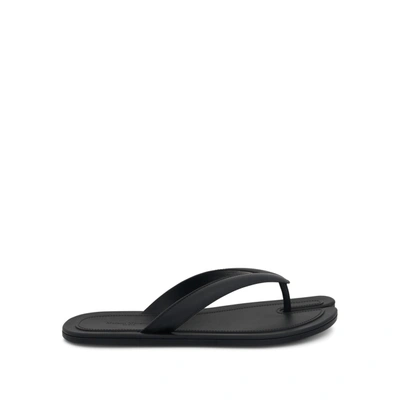 Maison Margiela Tabi Split-toe Leather Flip Flops In Black