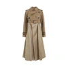 SACAI COTTON GABARDINE PLEATED COAT