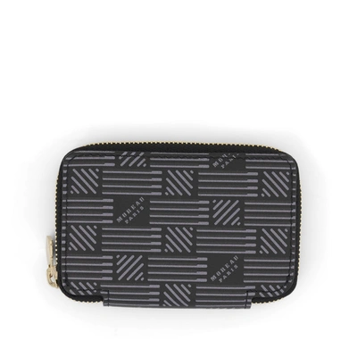 Moreau Monogram-print Zip-around Wallet In Black
